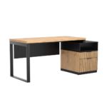 Biurko loftowe dąb lancelot + kontenerek z szufladami - obrazek 9