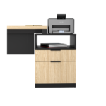 Biurko loftowe dąb olejowany + kontenerek z szufladami - obrazek 5