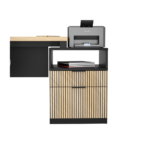 Biurko loftowe dąb olejowany + kontenerek z szufladami - obrazek 6