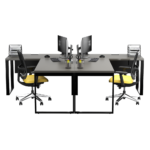 Biurko narożne czarne LOFT - obrazek 9