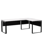 Biurko narożne białe LOFT - obrazek 2