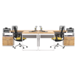 Biurko loftowe narożne dąb lancelot + kontenerek z szufladami - obrazek 13