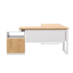 Biurko loftowe narożne dąb lancelot + kontenerek z szufladami - obrazek 10