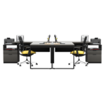 Biurko loftowe narożne czarne + kontenerek z szufladami - obrazek 10