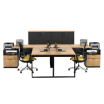 Biurko loftowe narożne dąb lancelot + kontenerek z szufladami - obrazek 12