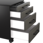 Kontenerek pod biurko LOFT Next 3+1 - Czarny - obrazek 16