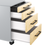 Kontenerek pod biurko LOFT Next 3+1 - Dąb Olejowany - obrazek 18