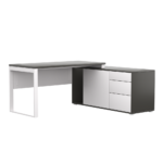 Biurko narożne czarne LOFT z Komodą Zenit - obrazek 3