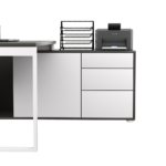 Biurko narożne czarne LOFT z Komodą Zenit - obrazek 12