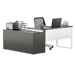 Biurko narożne czarne LOFT z Komodą Zenit - obrazek 9