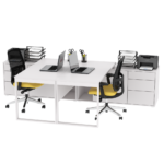 Biurko narożne białe LOFT z Komodą Zenit - obrazek 5