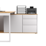 Biurko narożne dąb lancelot LOFT z Komodą Zenit - obrazek 16