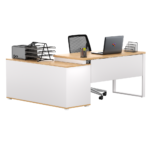 Biurko narożne dąb lancelot LOFT z Komodą Zenit - obrazek 12