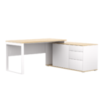 Biurko narożne dąb olejowany LOFT z Komodą Zenit - obrazek 4