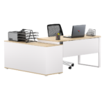 Biurko narożne dąb olejowany LOFT z Komodą Zenit - obrazek 12