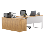 Biurko narożne dąb lancelot LOFT z Komodą Zenit - obrazek 11