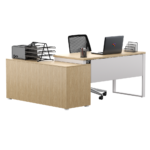 Biurko narożne dąb olejowany LOFT z Komodą Zenit - obrazek 11