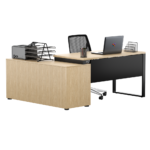 Biurko narożne dąb olejowany LOFT z Komodą Zenit - obrazek 9