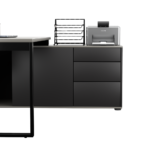 Biurko narożne czarne LOFT z Komodą Zenit - obrazek 11