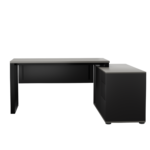 Biurko narożne czarne LOFT z Komodą Zenit - obrazek 5